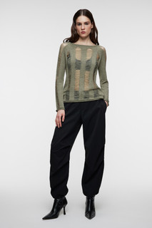 Джемпер тонкий вязаный с прозрачными вставками Befree