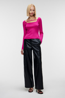 Джемпер вязаный вискозный с вырезом каре Befree