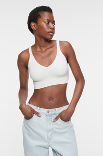 Топ-майка вязаный облегающий с V-вырезом Befree