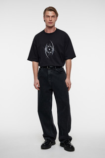 Футболка oversize прямая хлопковая с принтом Befree
