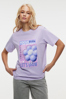 футболка женская Футболка oversize хлопковая с принтом Befree