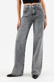 брюки джинсовые женские Джинсы широкие с потертостями Befree