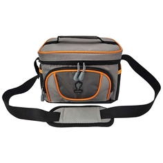 Термосумка Leonord ML15009, 5л, р-р: 23x17,5x16,5см, цвет: серый+оранжевый Рыжий Кот