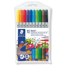 Фломастеры Staedtler Noris Club двусторонние, 10 штук