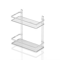 Полка прямая Teknotel 2 яруса 25x12x27 см нержавеющая сталь