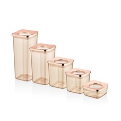 Набор контейнеров для хранения VipAhmet Sude 5 предметов золото