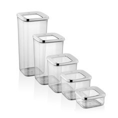 Набор контейнеров для хранения VipAhmet VP-113 5 предметов серебро