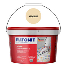 Затирки для плитки керамической и керамогранита затирка для швов PLITONIT Colorit Premium 0,5-13мм 2кг кремовая, арт.8266