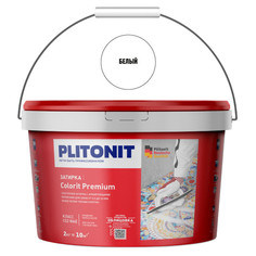 Затирки для плитки керамической и керамогранита затирка для швов PLITONIT Colorit Premium 0,5-13мм 2кг белая, арт.5017