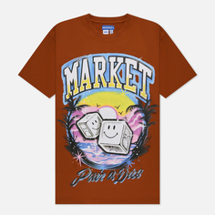 Мужская футболка MARKET Smiley Pair Of Dice, цвет оранжевый, размер M