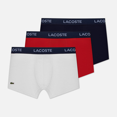 Комплект мужских трусов Lacoste Underwear Microfiber Trunk 3-Pack, цвет комбинированный, размер M