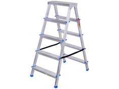 Стремянка LadderBel 5 ступеней двухстороняя Aluminum