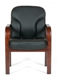 Кресло офисное Chairman 658 Chairman 6025104 черное, натуральная кожа, до 100 кг