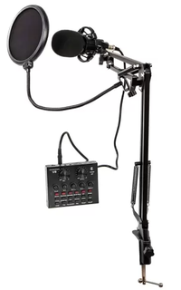 Микрофон HIPER H-M002 проводной USB(1,5м), чёрный, крепление настольное с резьбой для микрофона