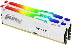 Модуль памяти DDR5 64GB (2*32GB) Kingston FURY KF552C36BWEAK2-64 Beast White RGB EXPO 5200MHz 2RX8 CL36 1.25V 16Gbit retail