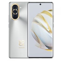 Смартфон Huawei NOVA 10 51097EST Starry Silver, 6.67", 2400×1080, 50+8+2 Мп, 8GB/128GB, 4000мАч, GPS, Android