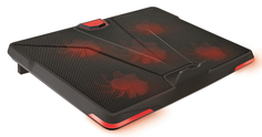 Подставка для ноутбука Crown CMLS-130 до 19", 390*295*30 мм, кулеры: D110mm*1+ D85mm*4, красная led подсветка, регулятор скорости, 3 уровня наклона