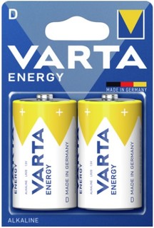 Батарейка Varta ENERGY LR20 D 04120229412 BL2 Alkaline 1.5V