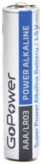 Батарейка GoPower LR03 00-00015600 AAA Shrink 2 Alkaline 1.5V (бокс 40 шт)
