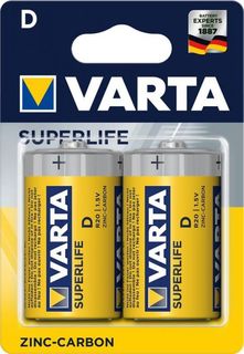 Батарейка Varta SUPERLIFE R20 D 02020101412 BL2 Heavy Duty 1.5V