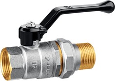 Шаровый кран американка Зубр 1/2&quot; В-Н ручка, никелированная латунь