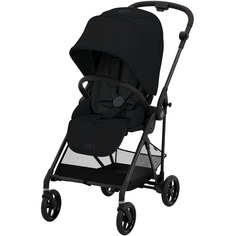 Детская коляска Cybex Melio Carbon Moon Black с дождевиком