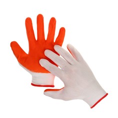 Перчатки нейлоновые, с нитриловым обливом, размер 8, оранжевые Greengo
