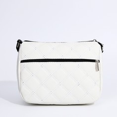 Сумка кросс-боди, наружный карман, цвет белый NO Brand