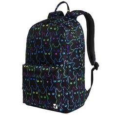Школьные рюкзаки Brauberg Рюкзак Dream универсальный с карманом для ноутбука Neon cats 42х26х14 см