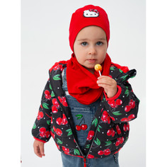 Шапки, варежки и шарфы Playtoday Комплект для девочек Cherry baby girls (шапка, снуд)