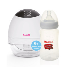 Молокоотсосы Ramili Двухфазный электрический молокоотсос SE500 с противоколиковой бутылочкой 240 мл