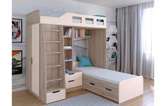 Кровати для подростков Подростковая кровать РВ-Мебель двухъярусная Астра 4 (сонома)