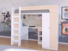 Кровати для подростков Подростковая кровать РВ-Мебель чердак Астра 10 (белый)