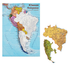 Пазлы Геоцентр Карта-пазл Южная Америка