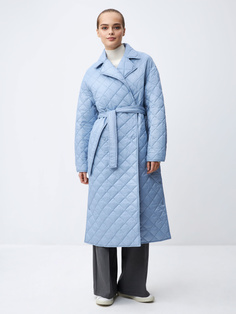 Стеганое пальто-халат (голубой, XS) Sela