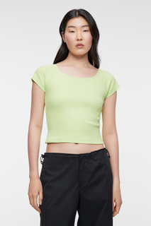 футболка женская Топ-футболка облегающий с вырезом-лодочкой Befree