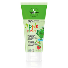Для ванной и душа 4ORGANIC Шампунь-гель для душа детский 2в1 Яблоко 200