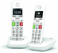 Радиотелефон Gigaset E290 Duo White Wireless Landline Phone