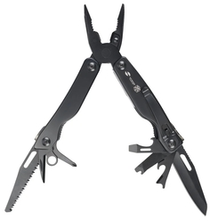 Мультитул Stinger, чёрный, 11 инструментов, нейлоновый чехол