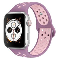 Ремешок Krutoff Silicone Sport для Apple Watch 42/44/45mm M/L (purple/pink) 24
