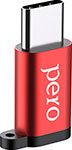 Адаптер Pero AD01 TYPE-C TO MICRO USB красный ПЕРО