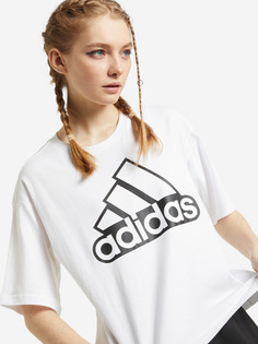 Футболка женская adidas Essentials Logo Boxy, Белый
