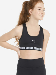 Спортивный топ бра для девочек PUMA Runtrain, Черный