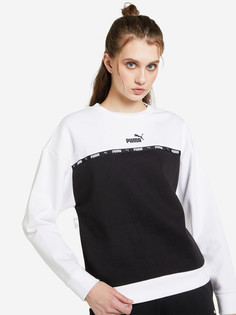 Свитшот женский PUMA Power Tape Crew, Черный