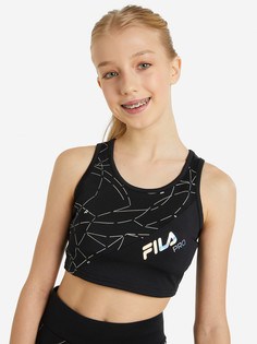 Спортивный топ бра для девочек FILA, Черный