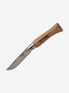 Нож Opinel №4, нержавеющая сталь, бук, 121040, Коричневый