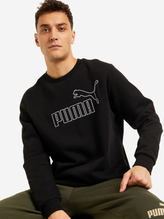 Свитшот мужской PUMA ESS+ Big Embroidery Crew, Черный