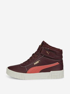 Кеды утепленные для девочек PUMA Carina 2.0 Mid Wtr Jr, Красный