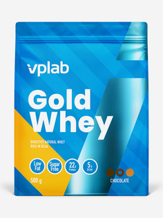 Сывороточный протеин и L-лейцин VPLAB Gold Whey, рост мышечной массы и восстановление, 500 г, шоколад, Синий