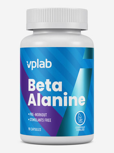 Аминокислота Бета-аланин VPLAB Beta-alanine, спортивное питание, предтренировочный препарат, выносливость и сила, 90 капсул, Синий